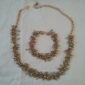Multi Beaded Necklace & Bracelet  Set